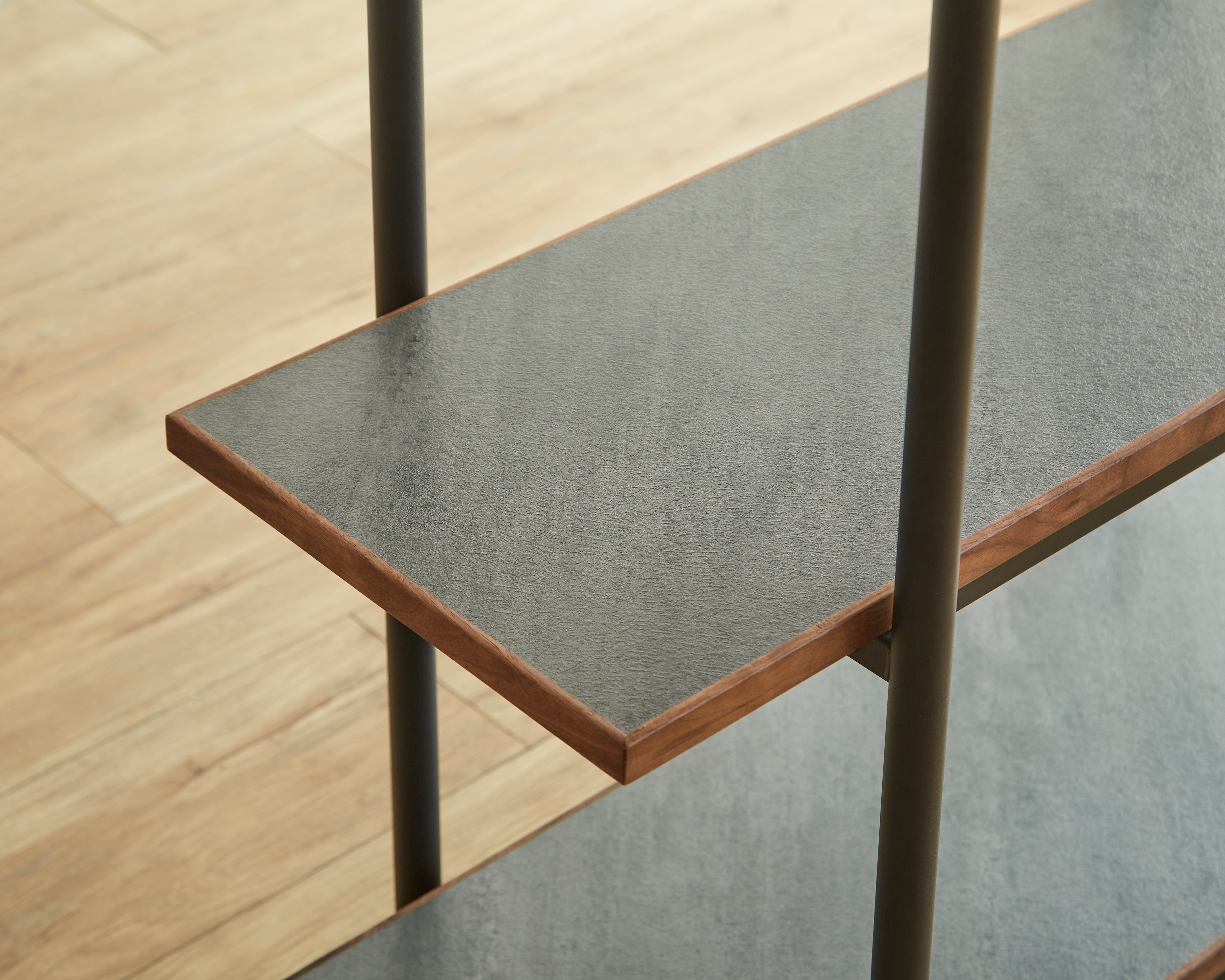 Ragnar ハイシェルフ W85 オーク突板 ウォールナット突板 メラミン化粧板 スチール脚 ナチュラル ブラウン