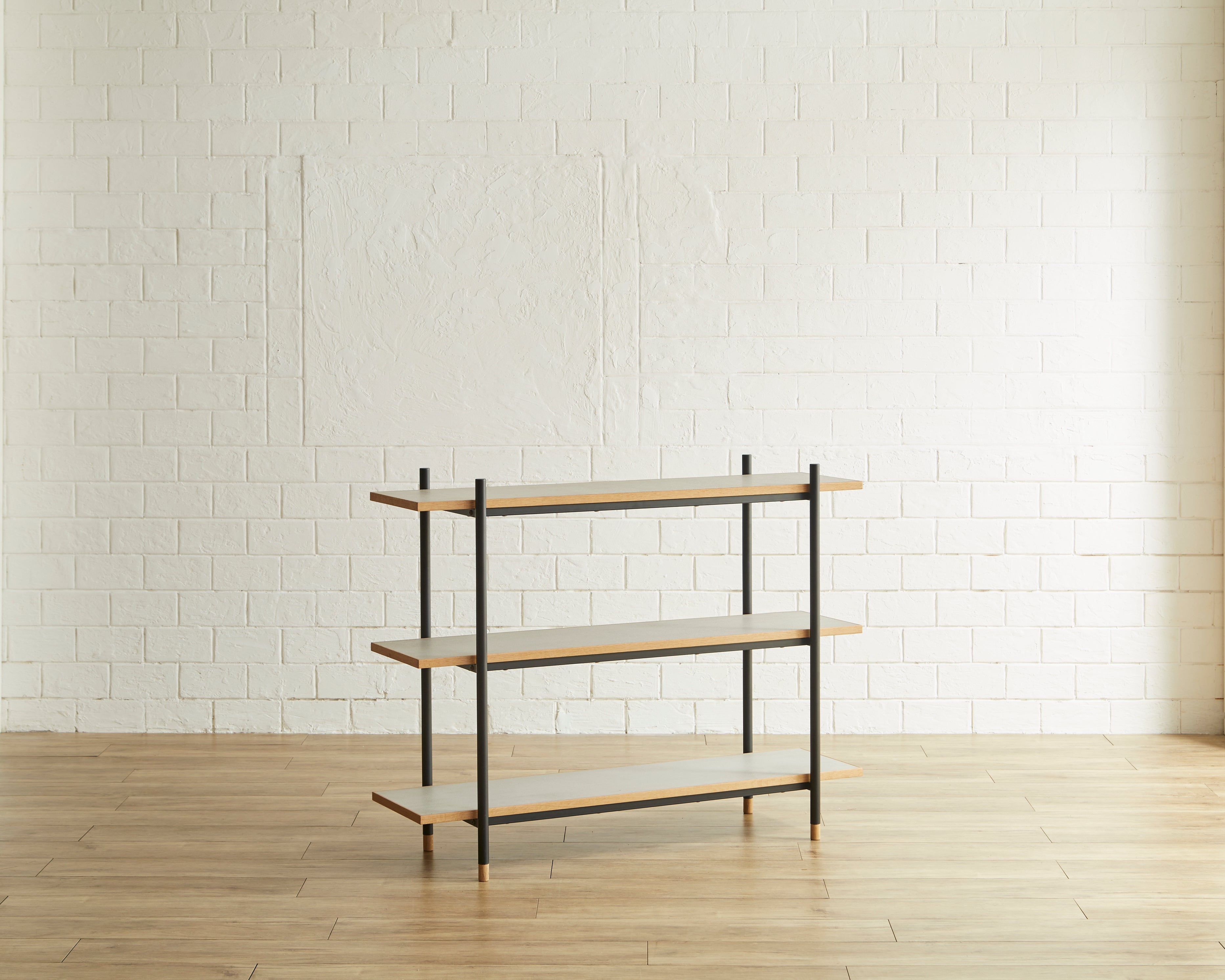 Ragnar ローシェルフ シェルフ W120 オーク突板 ウォールナット突板 メラミン化粧板 スチール脚 ナチュラル ブラウン