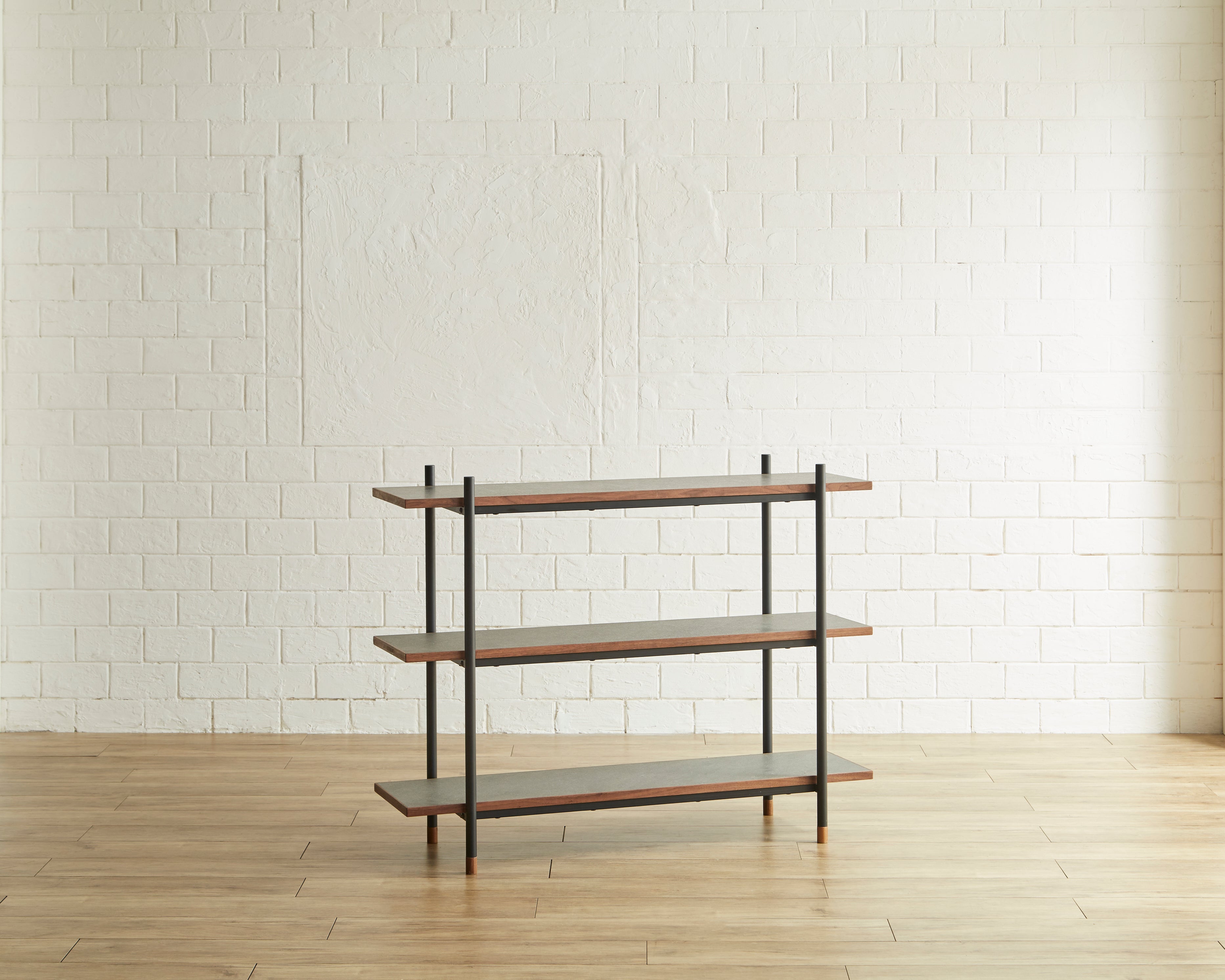 Ragnar ローシェルフ シェルフ W120 オーク突板 ウォールナット突板 メラミン化粧板 スチール脚 ナチュラル ブラウン