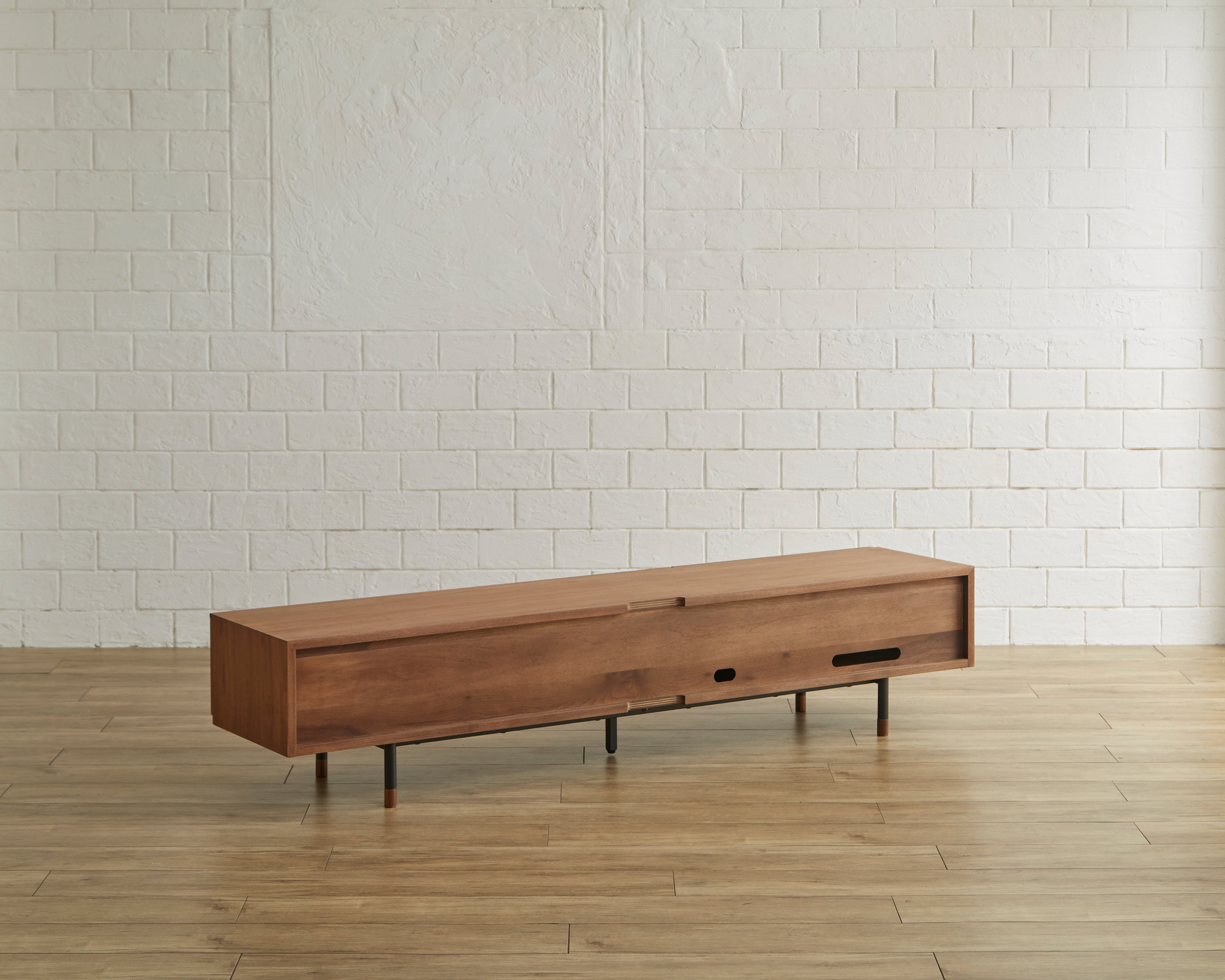 Ragnar テレビボード 180 TVボード オーク材突板 メラミン化粧板 スチール脚 ナチュラル