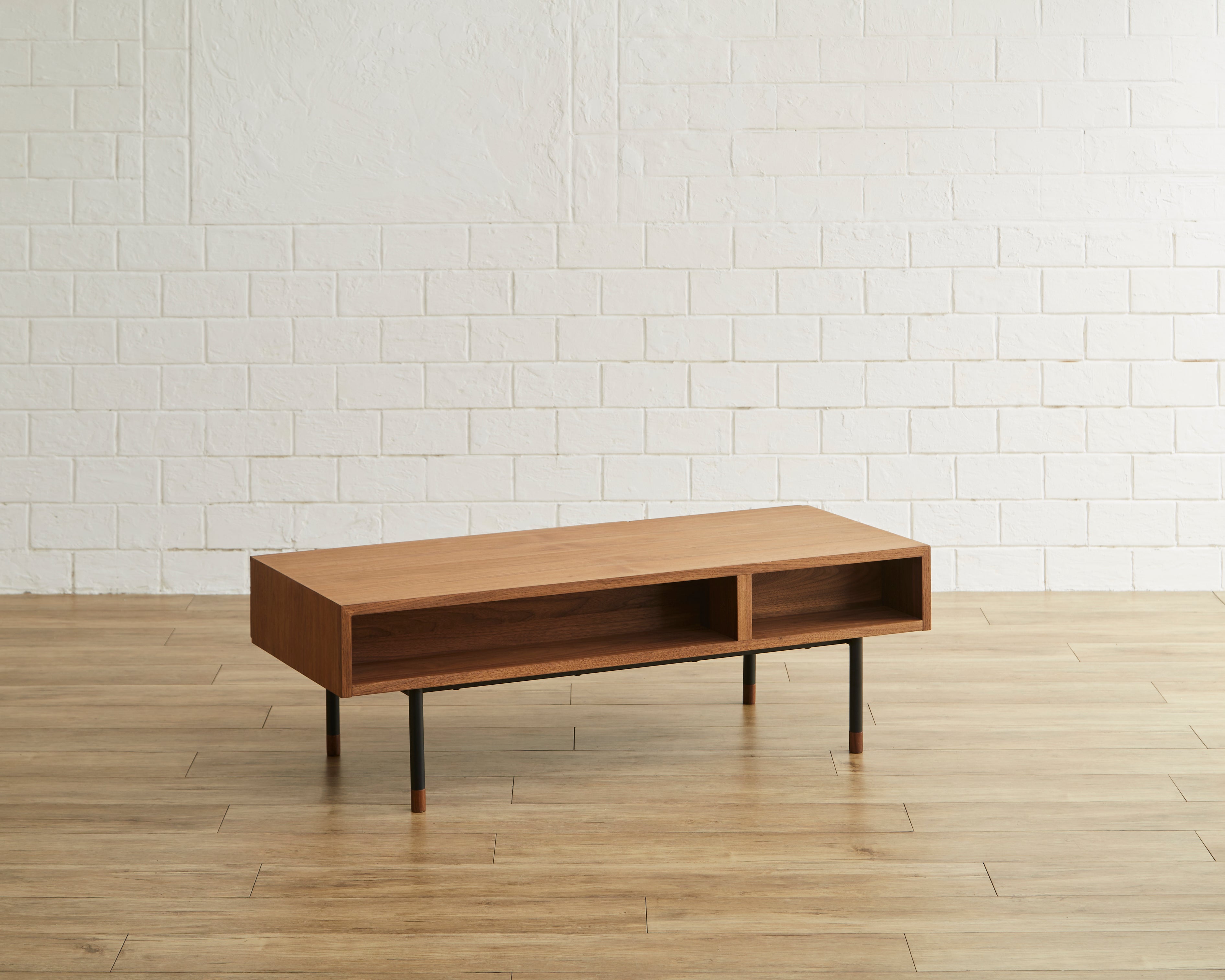 Ragnar センターテーブル W120 オーク材突板 メラミン化粧板 スチール脚