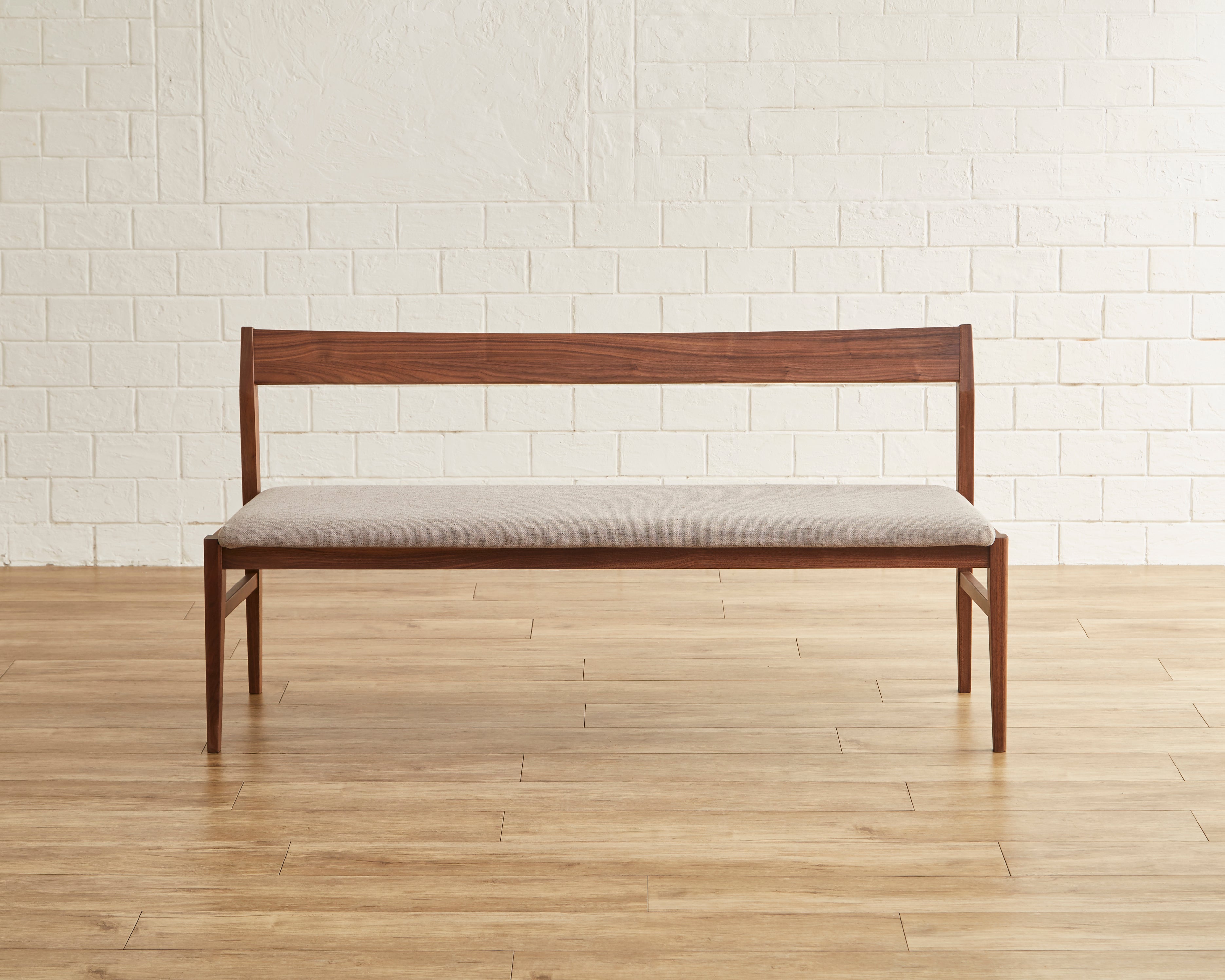 CASA ベンチ W110cm W150cm オーク材 ウォールナット材 ファブリック ナチュラル