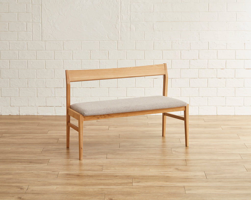 CASA ベンチ W110cm W150cm オーク材 ウォールナット材 ファブリック ナチュラル