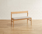 CASA ベンチ W110cm W150cm オーク材 ウォールナット材 ファブリック ナチュラル