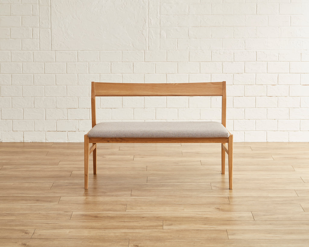 CASA ベンチ W110cm W150cm オーク材 ウォールナット材 ファブリック ナチュラル