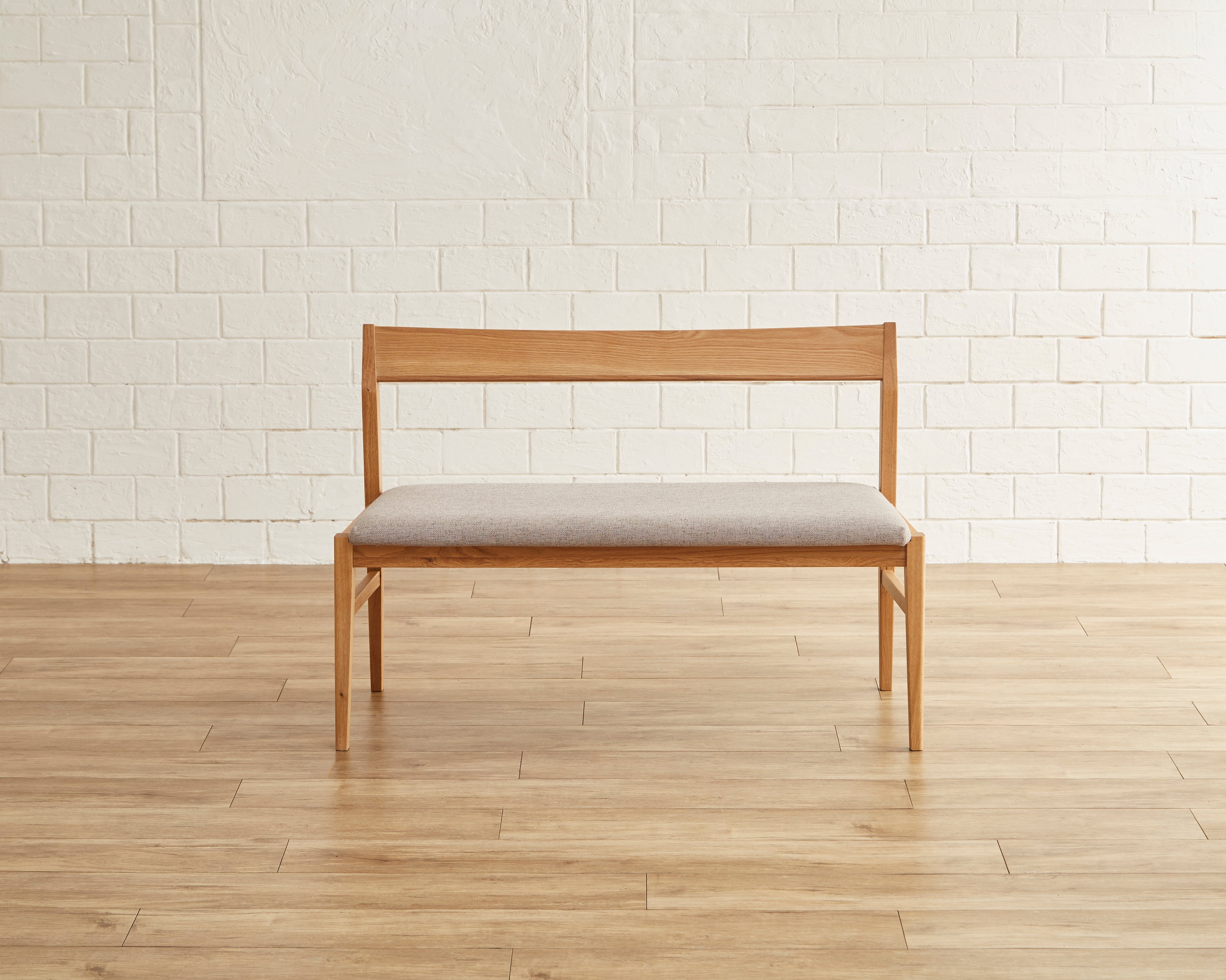 CASA ベンチ W110cm W150cm オーク材 ウォールナット材 ファブリック ナチュラル