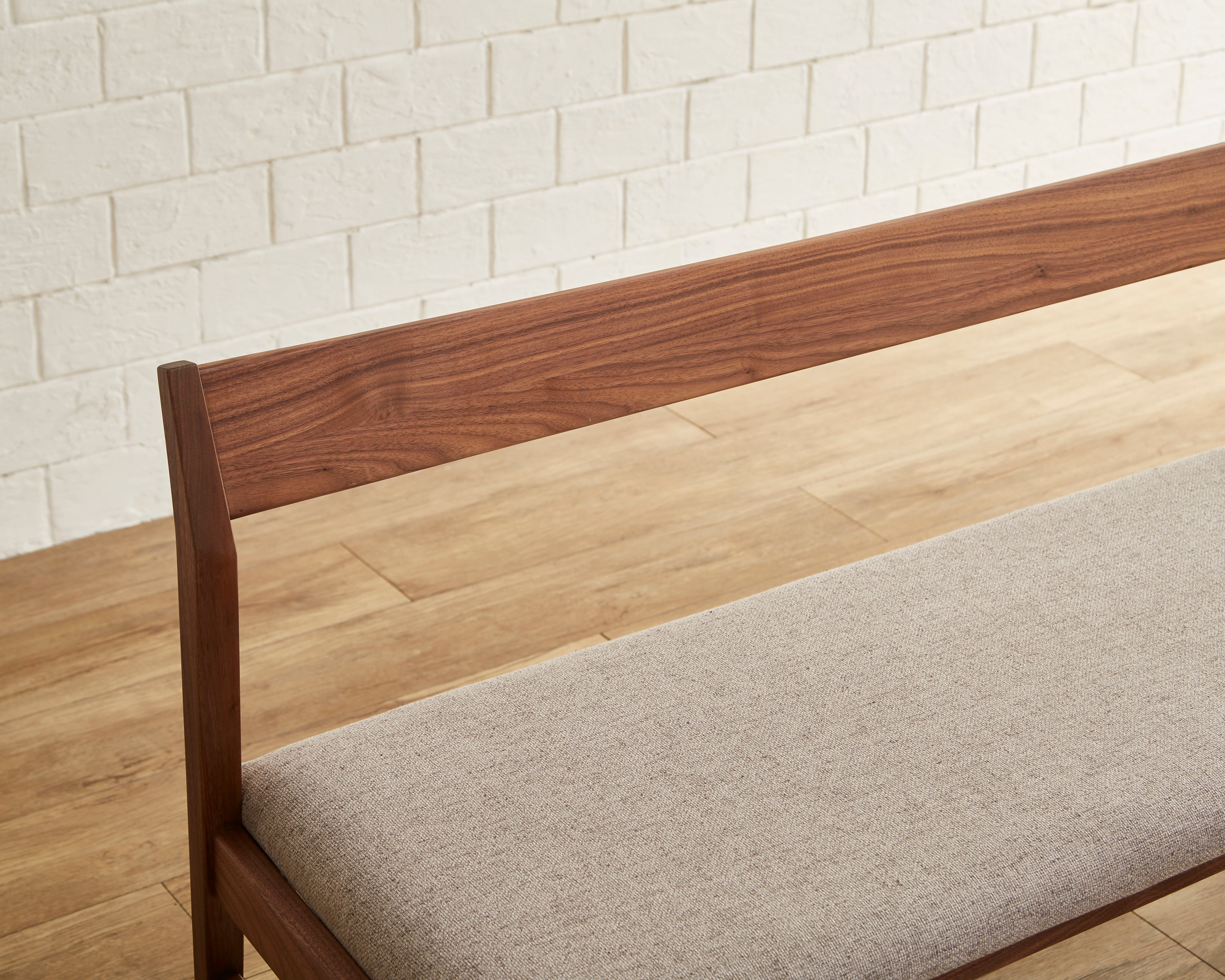CASA ベンチ W110cm W150cm オーク材 ウォールナット材 ファブリック ナチュラル