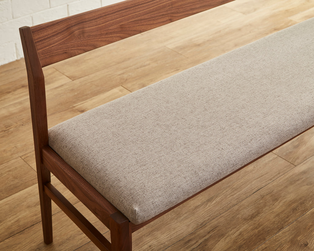 CASA ベンチ W110cm W150cm オーク材 ウォールナット材 ファブリック ナチュラル