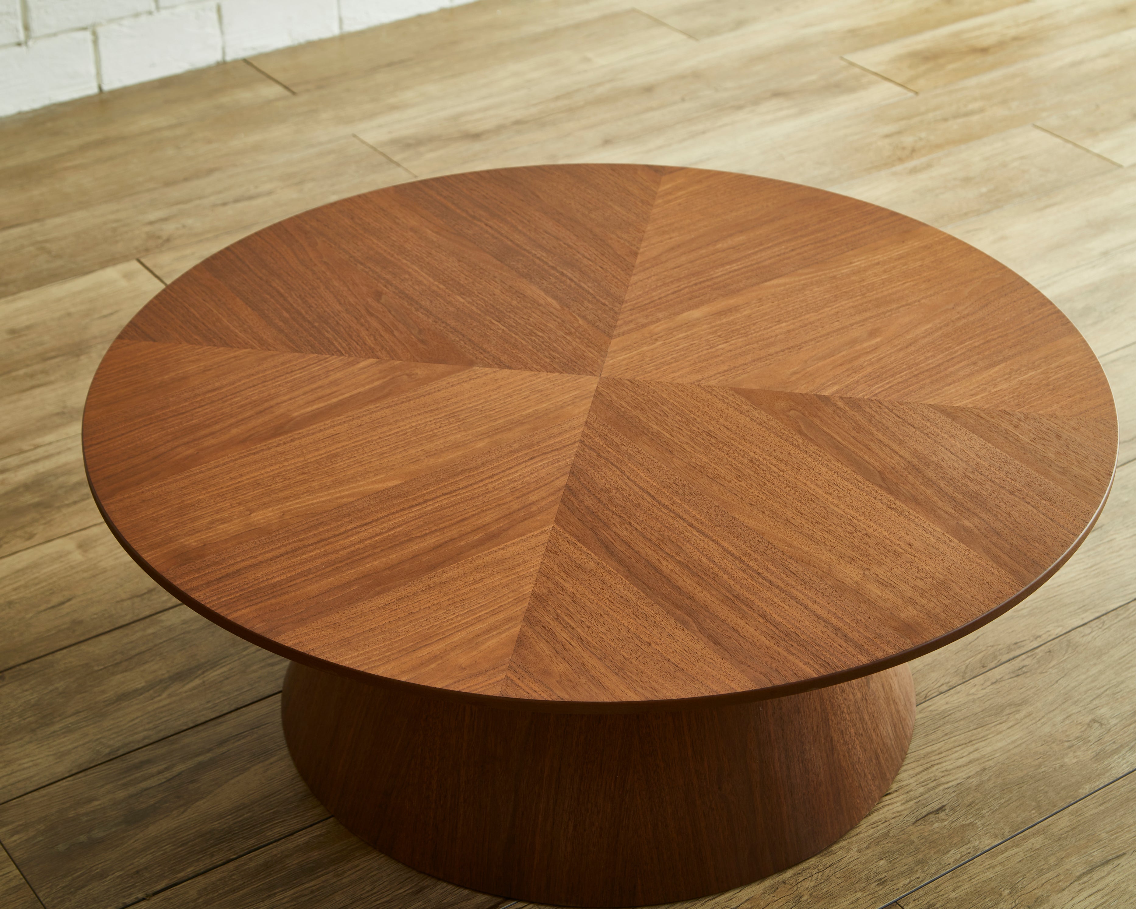 Argos センターテーブル 90丸 テーブル ローテーブル W60 ナチュラル ブラウン ブラック