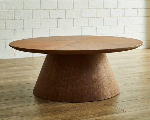 Argos センターテーブル 90丸 テーブル ローテーブル W60 ナチュラル ブラウン ブラック