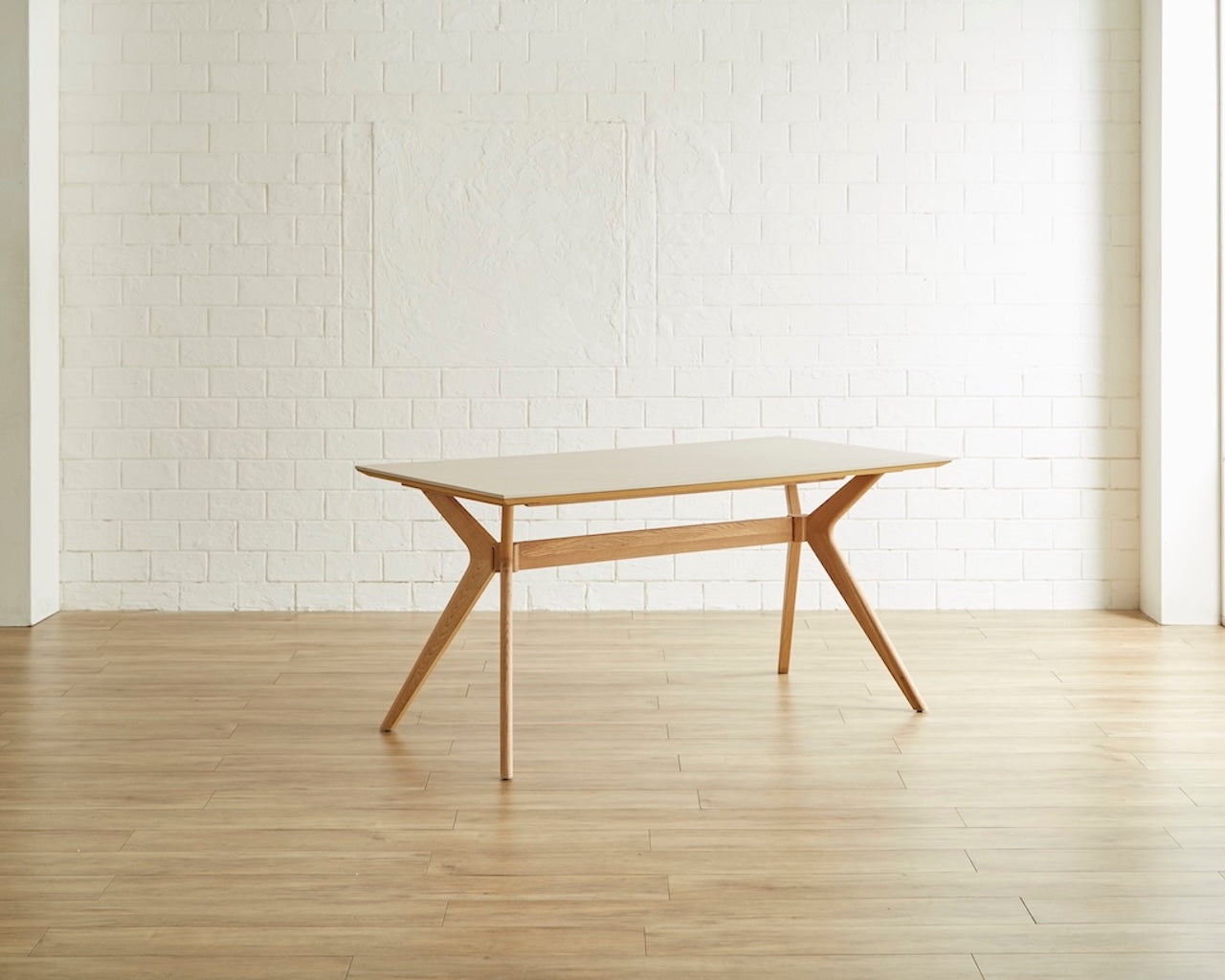 Shield ダイニングテーブル W150 ナチュラルモダン セラミック 天然木オーク材 ウレタン塗装