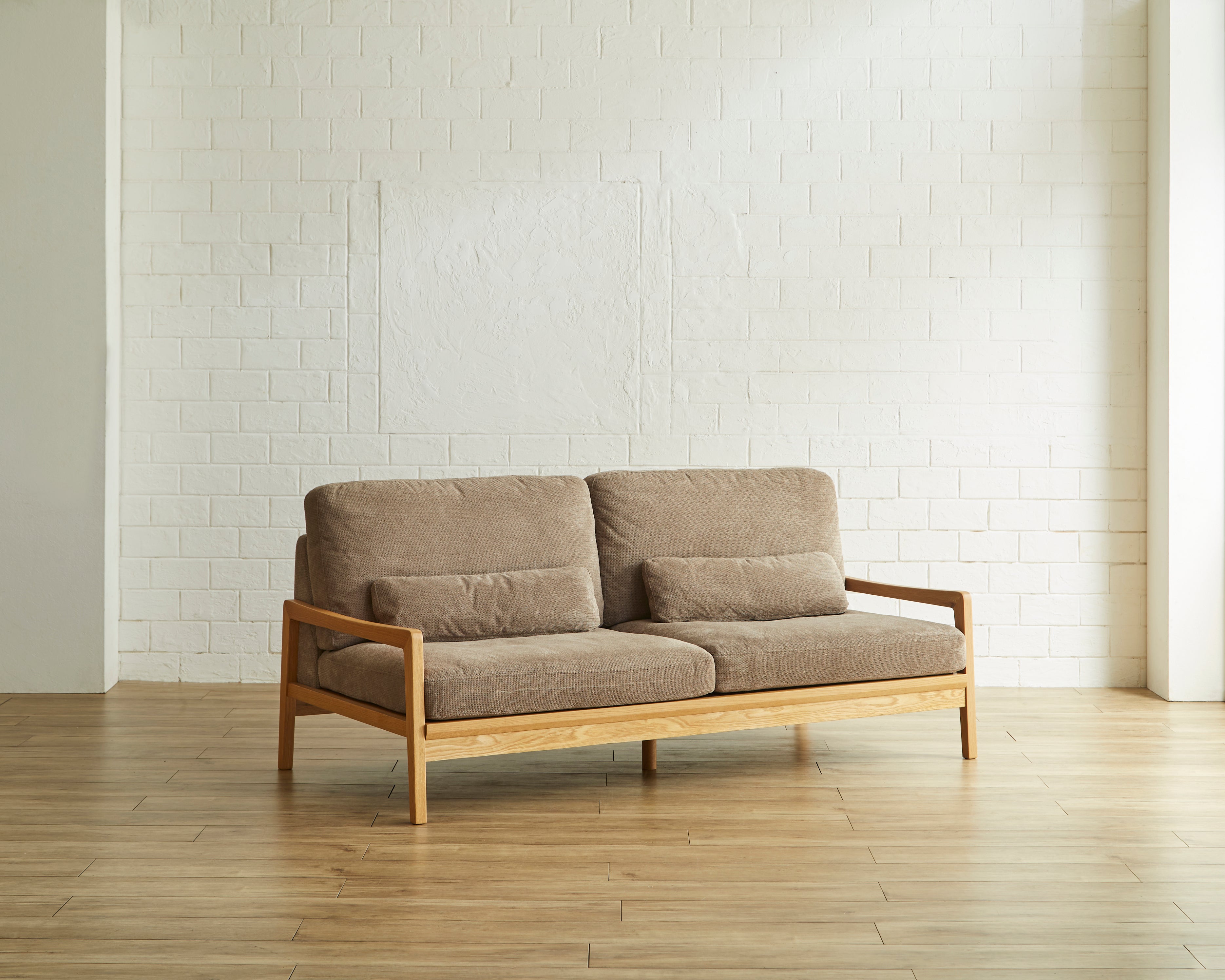 Graz ソファ 3Pソファ 木製フレーム カフェブラウン