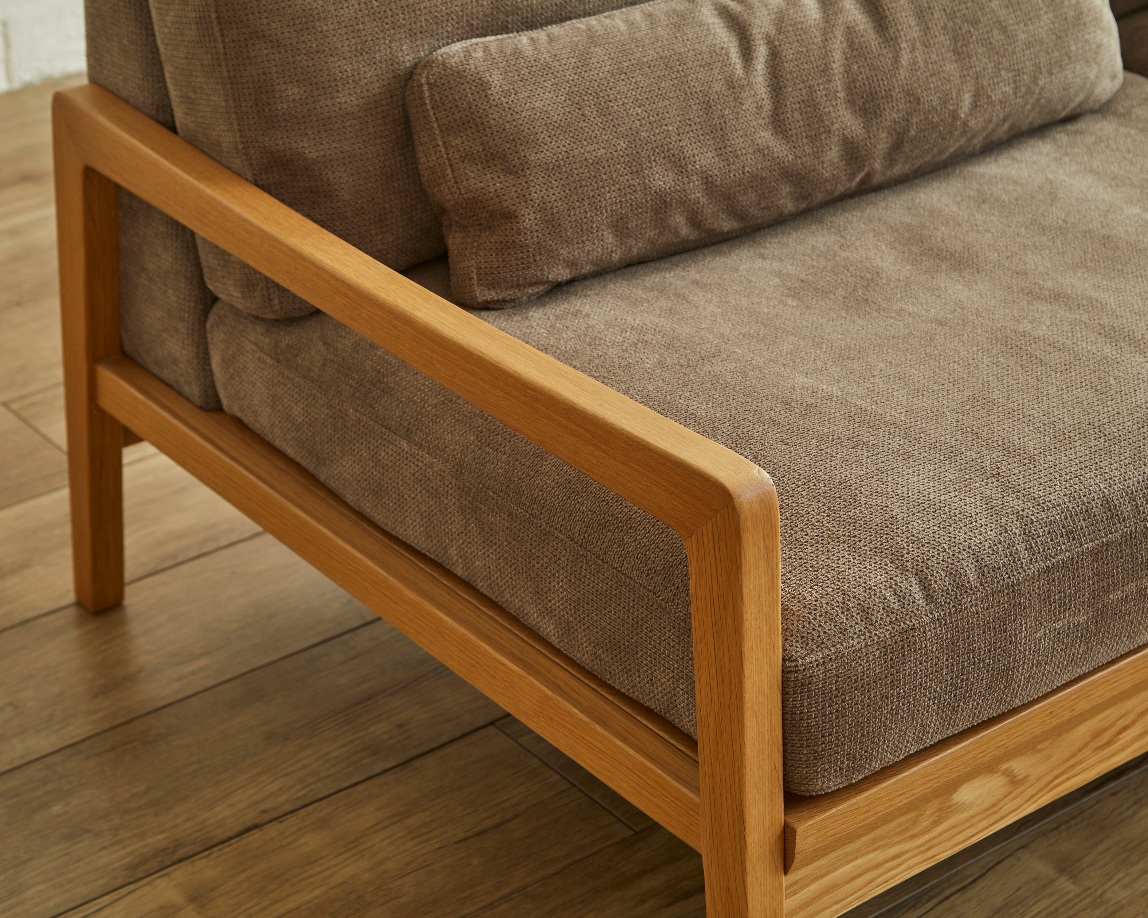 Graz ソファ 3Pソファ 木製フレーム カフェブラウン