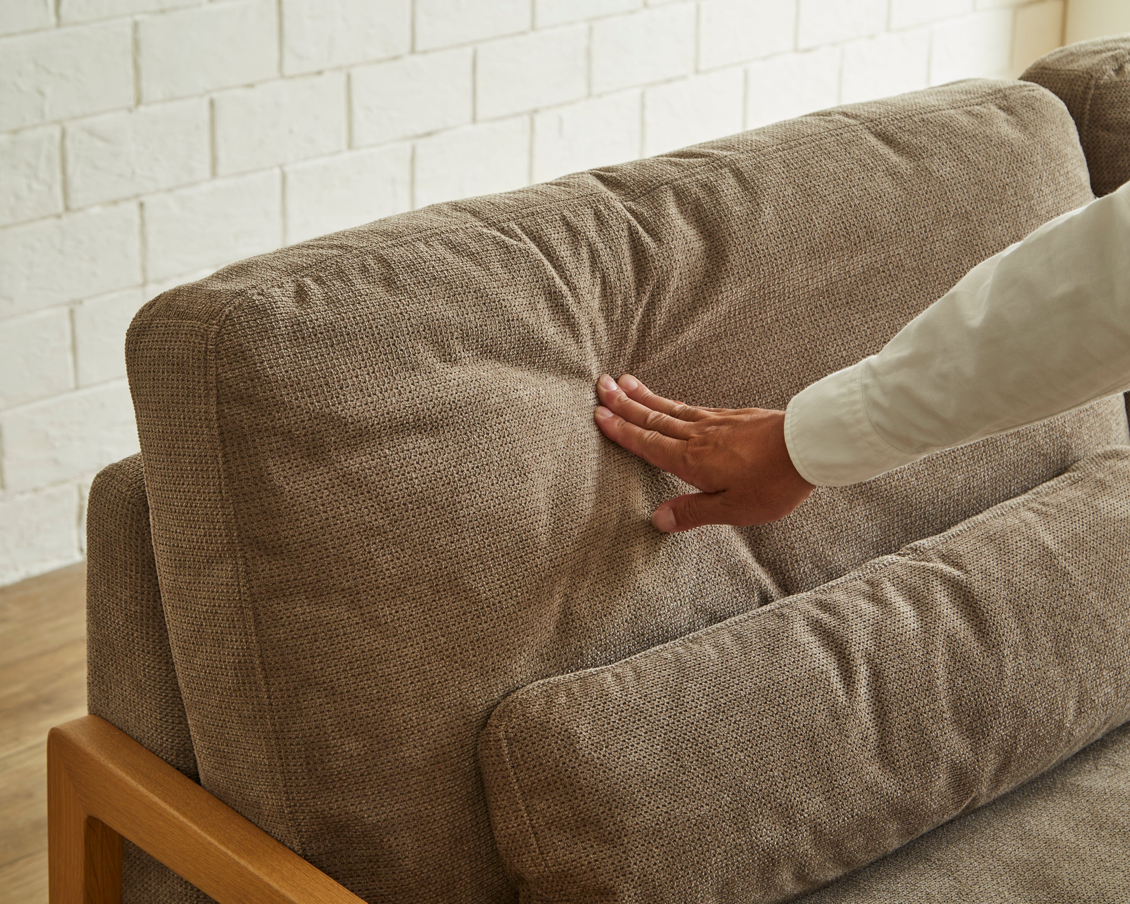 Graz ソファ 3Pソファ 木製フレーム カフェブラウン