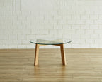 Whitney センターテーブル W80丸センターテーブル ガラステーブル